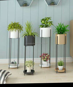 Juego de 2 macetas y macetas de hierro y metal de forma redonda, macetas y macetas de flores de interior para hogar y Jardín de calidad de lujo - Product Image 6