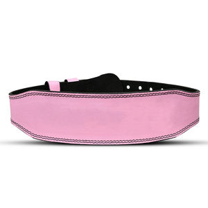 Ceinture de musculation robuste en cuir de vachette respirant, couleur rose, pour entraînement en salle de sport, soutien lombaire, soulagement des douleurs dorsales, fitness, service OEM - Product Image 2