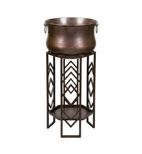 Exclusive Aluminum Beverage Chiller Tub with Elegant Metal <b>Stand</b> for Premium Hospitality Use - Product Image 4