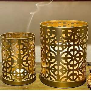 Décoration artisanale en laiton martelé pour piliers de table, idéale pour les anniversaires, Diwali, Noël, les fêtes et les cheminées - Product Image 6