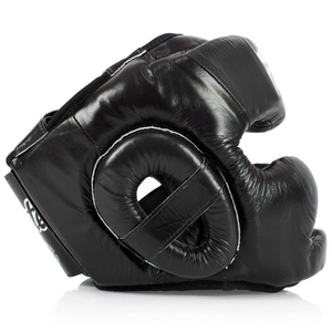 Protector de Cabeza para Entrenamiento de Kickboxing Fair Tex, Último Modelo, Duradero, Multicolor Amarillo, Cuero Vacuno Genuino, Cara Abierta, Muay Thai - Product Image 3