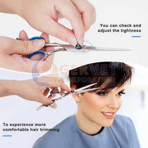 En stock, ciseaux de barbier et ciseaux à effiler professionnels en acier inoxydable pour la coiffure, réutilisables, écologiques, de haute qualité - Product Image 4