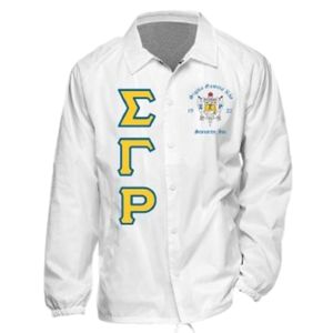 Veste en nylon doublée Sigma Gamma Rho, coupe-vent personnalisé pour sororité grecque, léger, zippé, vêtement de sport, streetwear décontracté, vente en gros - Product Image 1
