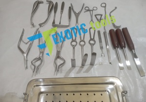 Juego de 21 instrumentos de cirugía maxilofacial, herramientas manuales de acero con caja de esterilización aprobada por la marca CE - Product Image 5