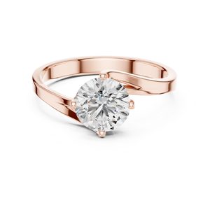 Delicate 2.0 CTW Round Cut Moissanite Engagement <b>Ring</b> 925 Sterling <b>Silver</b> <b>Solitaire</b> Promise <b>Ring</b> Anniversary Gifts For Women's - Product Image 5
