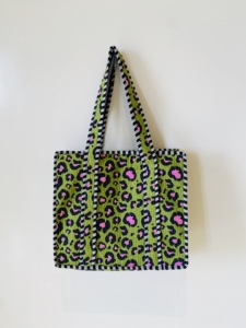 Sac fourre-tout vintage en pur coton grande capacité pour femme, motif floral indien matelassé, idéal pour les courses et les voyages, avec fermeture éclair - Product Image 5