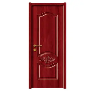 Hot sales red wood door wooden door cheap melamine door