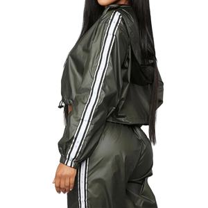 Femmes 2026 décontracté été Streetwear Softshell coupe-vent veste avec fermeture éclair en Nylon ensemble de survêtement en Polyester - Product Image 2