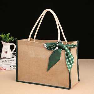 Sac à main en jute en fibres naturelles biologiques pour emballage écologique - Product Image 5