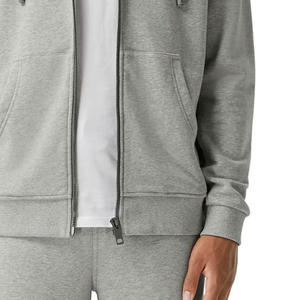 Sudadera casual para hombre con mangas largas, diseño de color sólido, costuras de alta calidad y diseño de logotipo personalizado, con cremallera y capucha. - Product Image 6