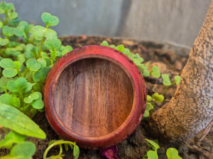 Traditional Wooden Sindoor Box Kumkum Holder – Red Sandalwood Handcrafted Pooja Item for <b>Mandir</b> Decor Wedding Gift Wholesale - Product Image 3