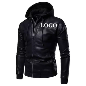 Hot Selling Custom Men's Biker <b>Genuine</b> <b>Leather</b> <b>Jacket</b> Black Autumn Winter Motorcycle Eco-Friendly Quick Dry Breathable for Men - Product Image 1