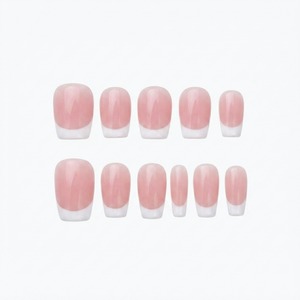 Short Armor Sheer Nude Pink Acrylique Design de vernis à ongles pré-conçu nu et équilibré - Product Image 1