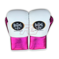 Kişiselleştirilebilir Boks Yok Hayat Yok MMA Eldivenleri Bağcıklı Antrenman Sparring Kancalı Kapatmalı Sığır Derisi Nem Emici Nefes Alabilen