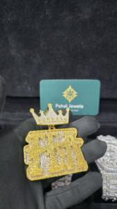 Collar con Colgante de Letra Personalizado Estilo Hip Hop, con Diamantes Moissanite VVS y Plata de Ley 925, para Hombre, Ideal para Aniversario - Product Image 2