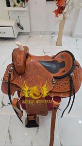 Tarjetas personalizadas de cuero repujado, duraderas, para montar a caballo, estilo vaquero, para espectáculos ecuestres, portátiles, con asiento acolchado cómodo y personalizado. - Product Image 3