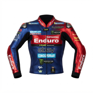 Men’s Cowhide Leather <b>Racing</b> <b>Jacket</b>/Chaqueta MotoCP Style CE Level 2 Armor Motorcycle Track Riding Protective Gear CE - Product Image 1