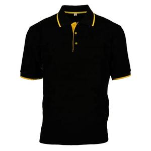 Polos deportivos de golf para hombre con cuello de telas de algodón con estilo de secado rápido con logotipo personalizado - Product Image 2