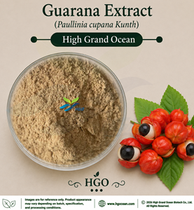 Extrait de Guarana (Paullinia cupana Kunth) de qualité alimentaire, fourni directement par l'usine HGO, rapports d'extraction 4:1, 5:1, 10:1, 20:1, 100:1, 200:1 - Product Image 1