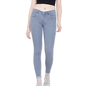 Pantalon en jean pour femme, taille personnalisée, respirant, pour usage extérieur, vente en gros, 100% coton, best-seller - Product Image 1