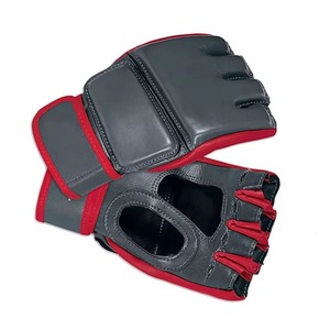 Gants de MMA en cuir imperméables et protecteurs à faible MOQ avec fermeture auto-agrippante, légers, pour adultes unisexes - Product Image 4