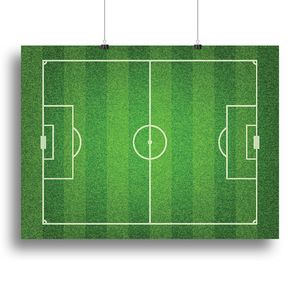 Stampa su tela o poster con campo da calcio in erba verde per decorazioni domestiche o per appassionati di sport - Product Image 1