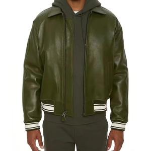 Veste en cuir tendance pour homme, style streetwear, blazer décontracté pour homme, veste de mode - Product Image 6