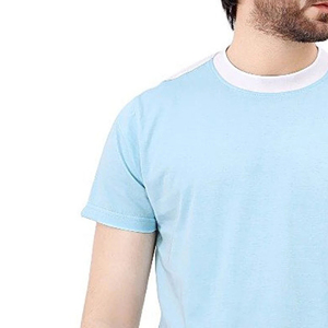 เสื้อยืดคอกลมผู้ชาย ผ้าฝ้าย 100% ระบายอากาศได้ดี เป็นมิตรกับสิ่งแวดล้อม แขนสั้น เสื้อยืดลำลองคอกลมผู้ชาย ทรงปกติ รับผลิตแบบ OEM - Product Image 2