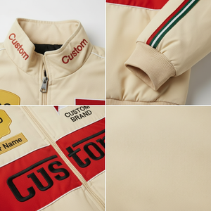 Chaqueta de Motociclista Bordada Personalizada OEM, Estilo Casual, Vintage, Unisex, Chaqueta Bomber de Invierno, Servicio OEM - Product Image 5