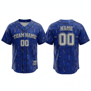 Maillot de baseball personnalisable pour adultes, toutes saisons, respirant, séchage rapide, 100 % polyester, imprimé par sublimation, col en V, unisexe - Product Image 6