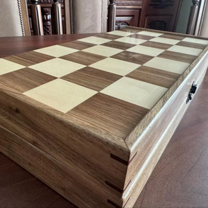 ILAHI's Eco-Friendly Rustic Polished Rectangle <b>Chess</b> <b>Board</b> Game 100% Handmade Pure Wood Animal/Love Style Customized Size <b>Chess</b> - Product Image 1