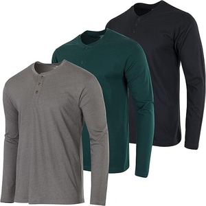T-shirts à manches longues pour hommes, col rond, style streetwear, coton lourd, couleur personnalisée, écologiques, respirants, 100% coton, nouvelle collection automne - Product Image 6