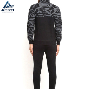 Conjunto Deportivo Negro para Hombre, Producto de la Más Alta Calidad, Tela de la Mejor Calidad, Sudadera con Cierre y Cuello Alto Personalizado - Product Image 3