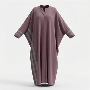 Services OEM, Meilleur Design, Couleur Personnalisée, Abaya en Satin Modeste, Robe Longue Islamique pour Femmes, Séchage Rapide, Respirante, Vente en Gros - Product Image 1