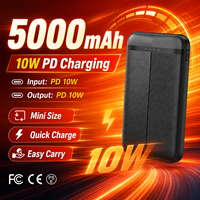 Chargeur portable léger 5000 mAh avec logo personnalisé, batterie externe pour commandes en gros, cadeaux promotionnels et usage extérieur