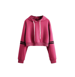 Apparelzest Sudadera Corta de Felpa Francesa de Algodón con Estampado por Transferencia de Calor Personalizado de Alta Calidad para Mujer, Top Tipo Pullover, Sudadera con Capucha Vintage - Product Image 1