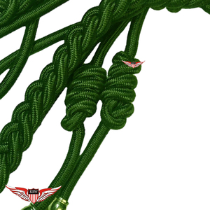 สายสะพายไหล่สีเขียวแบบเกลียวปลายสีทองเมทัลลิก - Product Image 3