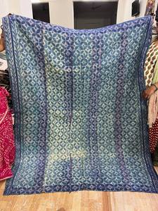 Handcrafted Cotton Kantha <b>Quilt</b> <b>Throw</b> – Soft Lightweight Reversible Bedspread with Traditional Hand-Stitched Design for All-Seas - Product Image 3