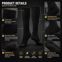 Chaussettes de compression respirantes pour soulever des poids, antidérapantes, pour la musculation, le fitness, la gym, chaussettes de cheville