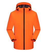 Veste coupe-vent à capuche bleu clair pour homme avec fermeture éclair, vêtements décontractés pour l'extérieur, saison automne, matière polyester