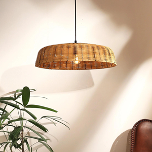 Lámpara de Araña LED de Madera de Lujo, Lámpara Colgante de Mimbre Tejida a Mano, Gran Venta, Disponible al Precio Más Bajo - Product Image 1