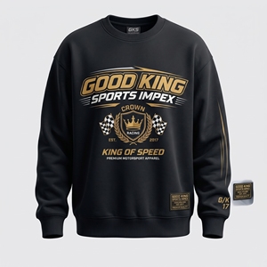 เสื้อสเวตเชิ้ตผู้ชายทรงปกติ คอกลม ผ้าฝ้ายฟลีซ 400 กรัม แบบถัก สำหรับฤดูหนาว ขายส่ง ปักโลโก้ เสื้อพูลโอเวอร์ลำลอง สตรีทแวร์ - Product Image 1