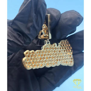 Hip Hop Jewelry Bling <b>Name</b> <b>Chain</b> Personalized Necklace Money Bag Pendant Dollar Sign Pendant Custom Logo Pendant Rapper Style Je - Product Image 5