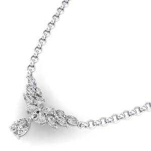 REYES - Collar Delicado de Alta Calidad en Oro Sólido de 14K con Corte de Pera y Moissanita de 4.25 Quilates, Regalo de Boda de Lujo, Joyería Fina - Product Image 4