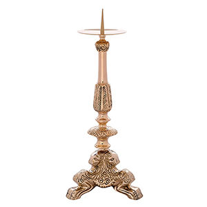 Candelero de Latón con Diseño de Clavo |   Candelabro Tradicional para Altar de Iglesia - DOUBLE VEE EXPORTS - Product Image 1