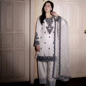 Premium Cotton Embroidered <b>Kurta</b> Set with Dupatta | Comfortable Ethnic Outfit - Product Image 1