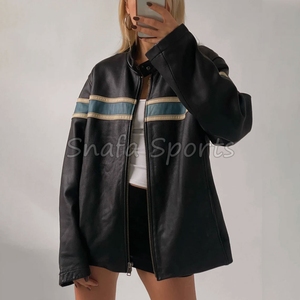 Chaquetas Holgadas de Cuero Genuino 100% para Mujer, Nuevas Chaquetas de Cuero Genuino con Cuello, Casuales y Elegantes - Product Image 4