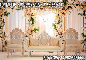 Moderno Sofá Dorado Estilo Maharaja para Novios, Sofá Tallado para Bodas Indias DST EXPORTS de Punjab para Ceremonia de Novios en EE. UU. - Product Image 5