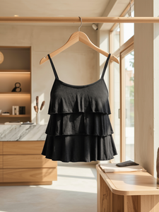 Bmama Nursing Cami <b>Top</b> Womens Sleeveless Ruffle Hem <b>Breastfeeding</b> <b>Top</b> Adjustable Strap Casual Wear Wholesale - Product Image 1