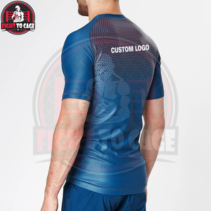 Rashguard de Compresión para Hombre, MMA, BJJ, Protección UV UPF50, Poliéster/Nailon Lavado, Secado Rápido, Transpirable, Logotipo Personalizado, Venta al Por Mayor - Product Image 3